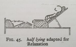 half lying relaxation position