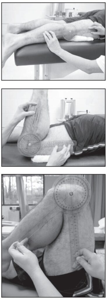 Goniometry of knee flexion .