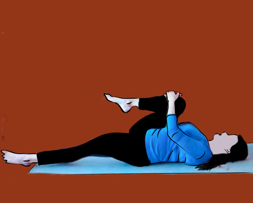 Knee to chest