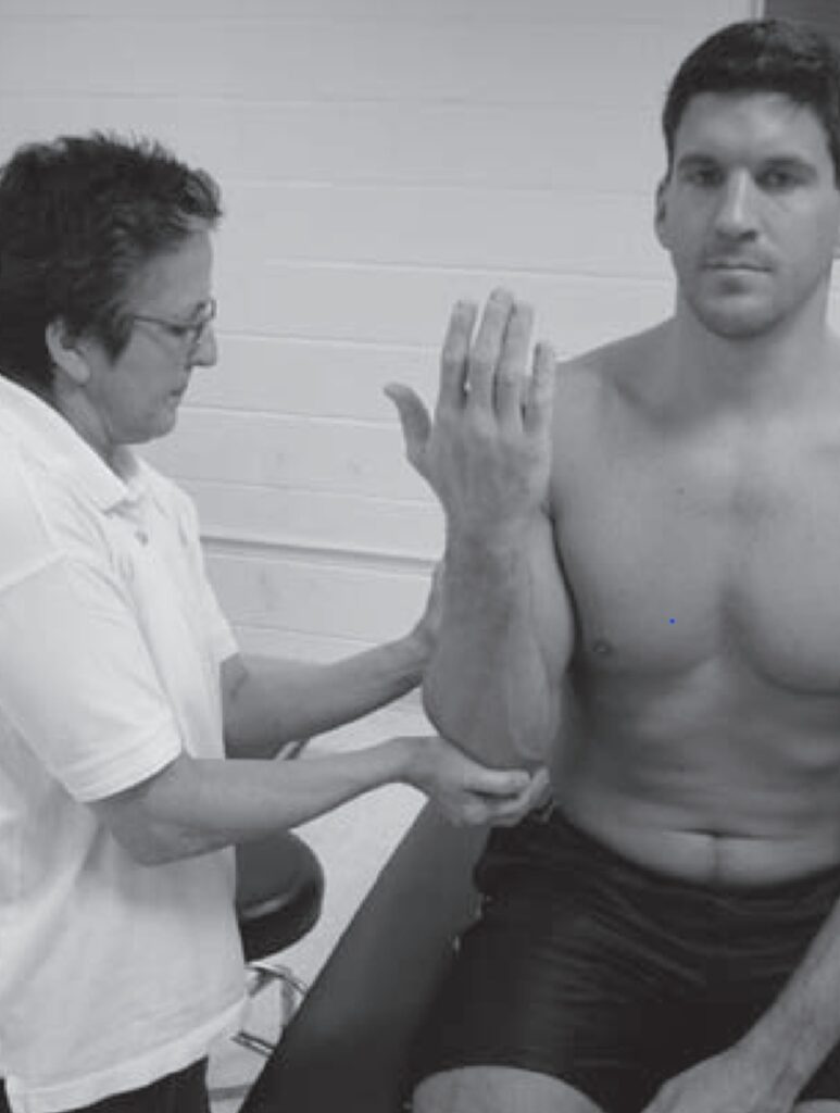 Supination Grades 2/5 to −2/5 , MMT of forearm