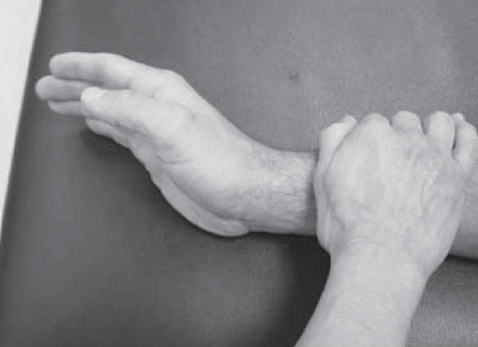 Extension Grades 2/5 to −2/5: MMT of wrist joint