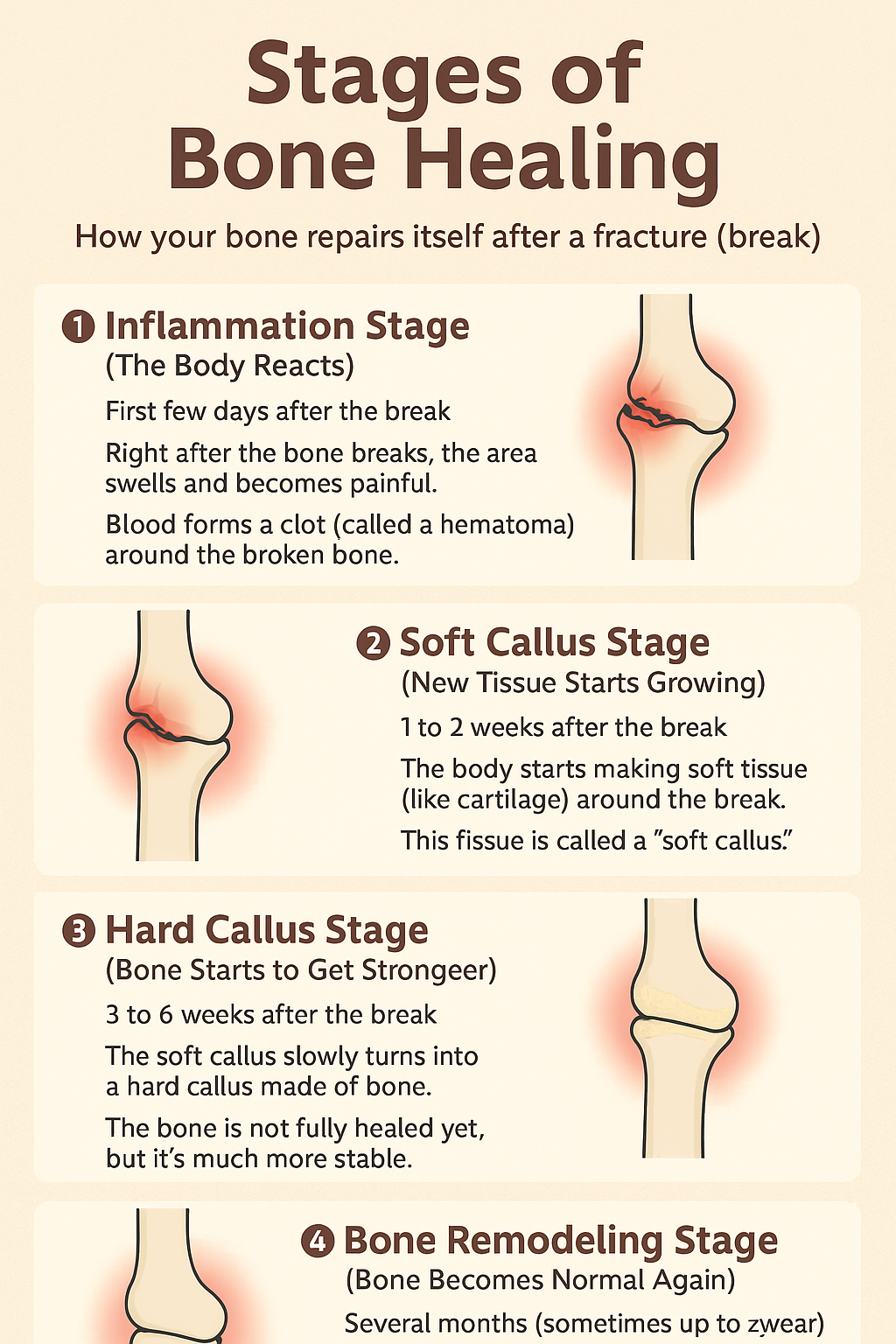 Stages of Fracture healing