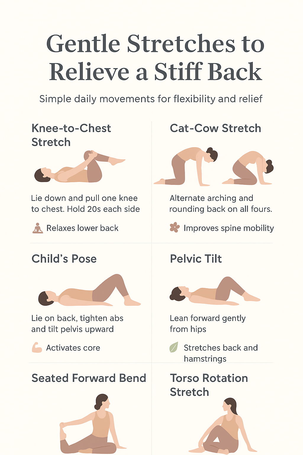 Exercise to cure stiff low back in the morning