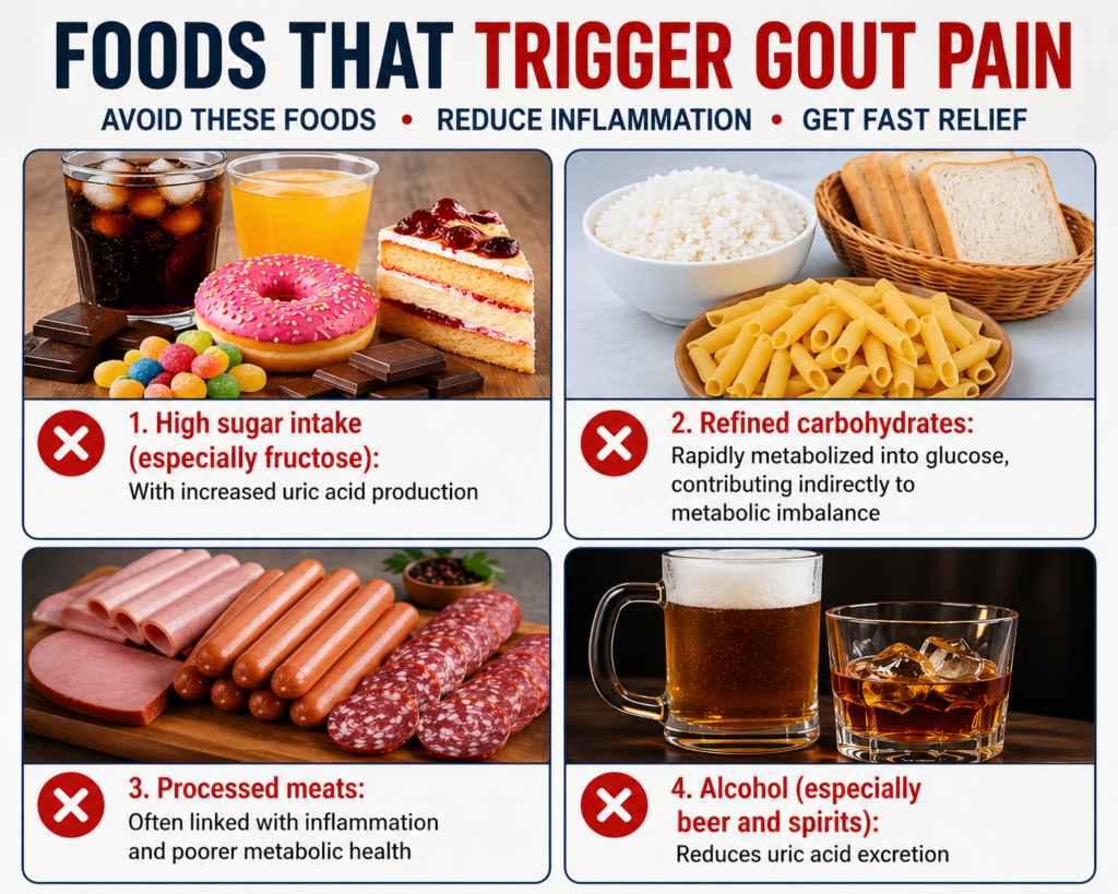 Foods That Trigger Gout: Immediate Gout Pain Relief & Best Treatment Tips