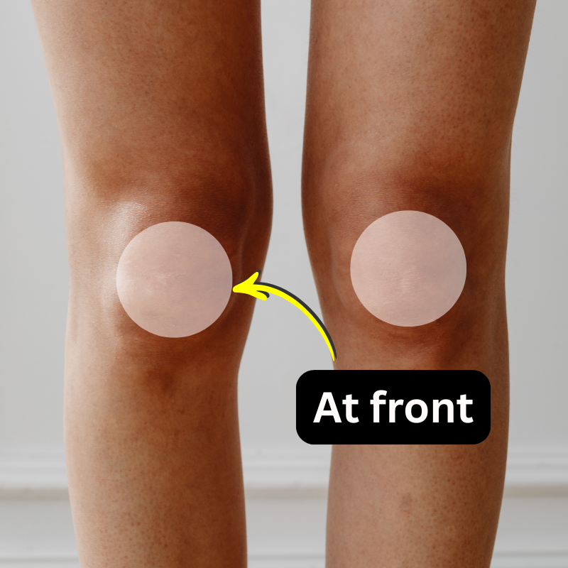 My knee hurt at front showing knee swelling and aching knees with highlighted anterior knee pain area and simple ways to fix knee hurt